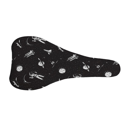 Astronaut In Space Pattern Print Bicycle Seat Cover