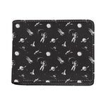 Astronaut In Space Pattern Print Bifold Wallet