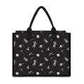 Astronaut In Space Pattern Print Canvas Tote Bag