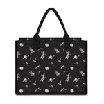 Astronaut In Space Pattern Print Canvas Tote Bag