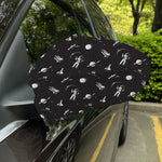 Astronaut In Space Pattern Print Car Side Mirror Covers