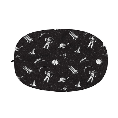 Astronaut In Space Pattern Print Car Side Mirror Covers
