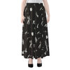 Astronaut In Space Pattern Print Chiffon Maxi Skirt