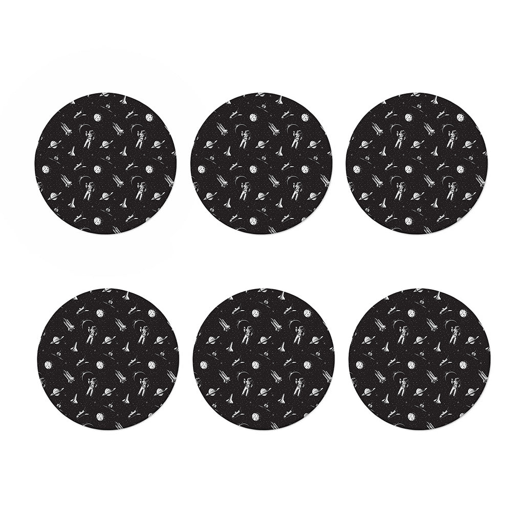 Astronaut In Space Pattern Print Coaster Set