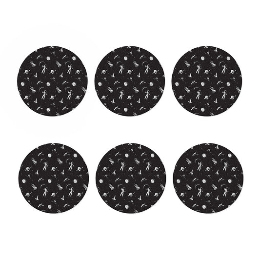 Astronaut In Space Pattern Print Coaster Set