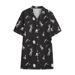 Astronaut In Space Pattern Print Cotton Hawaiian Shirt
