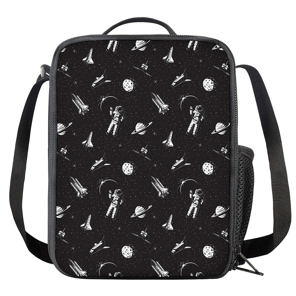 Astronaut In Space Pattern Print Crossbody Lunch Bag