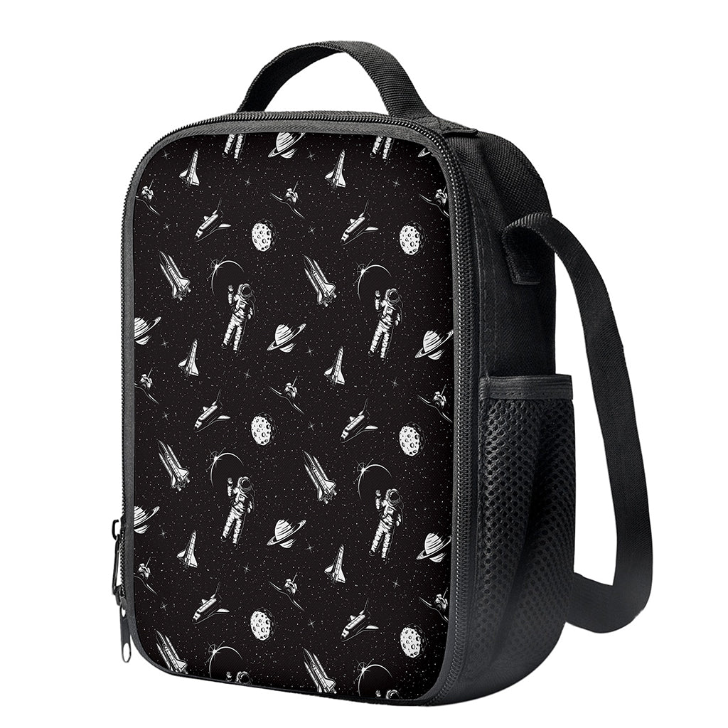 Astronaut In Space Pattern Print Crossbody Lunch Bag