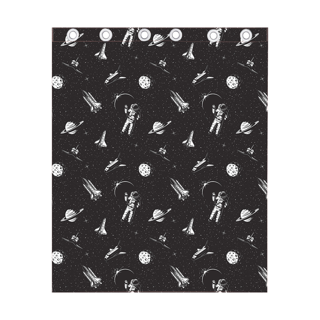 Astronaut In Space Pattern Print Curtain