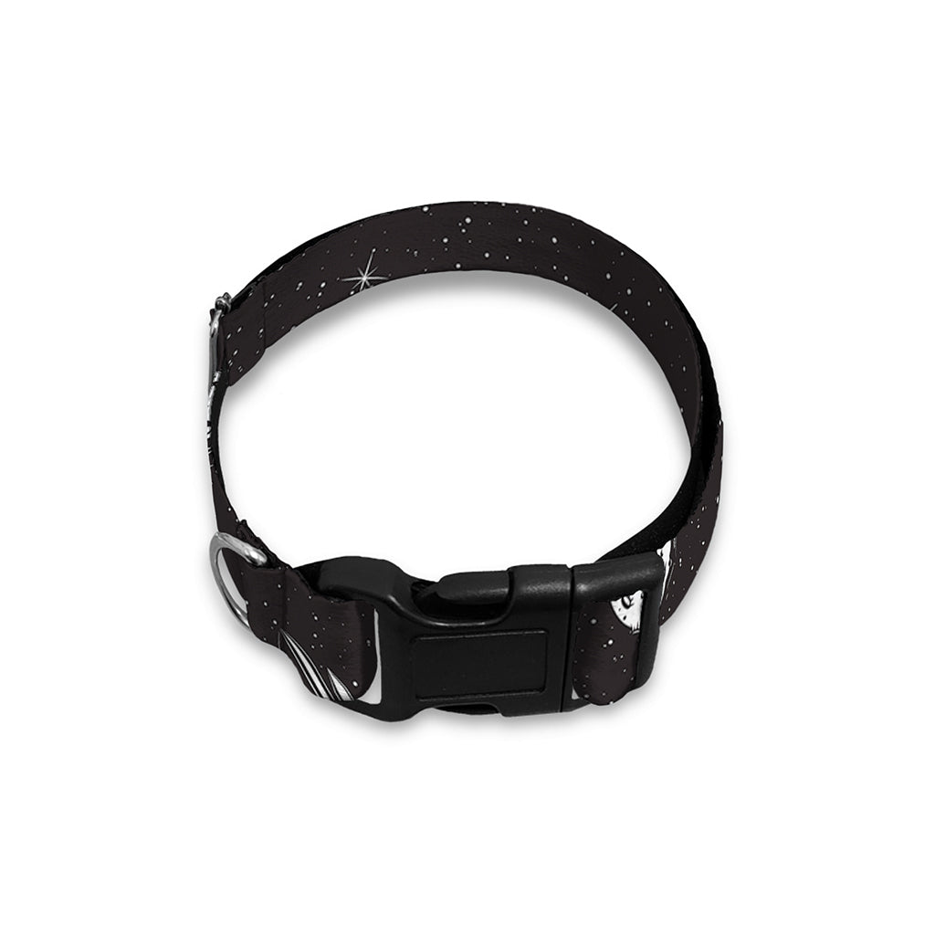 Astronaut In Space Pattern Print Dog Collar