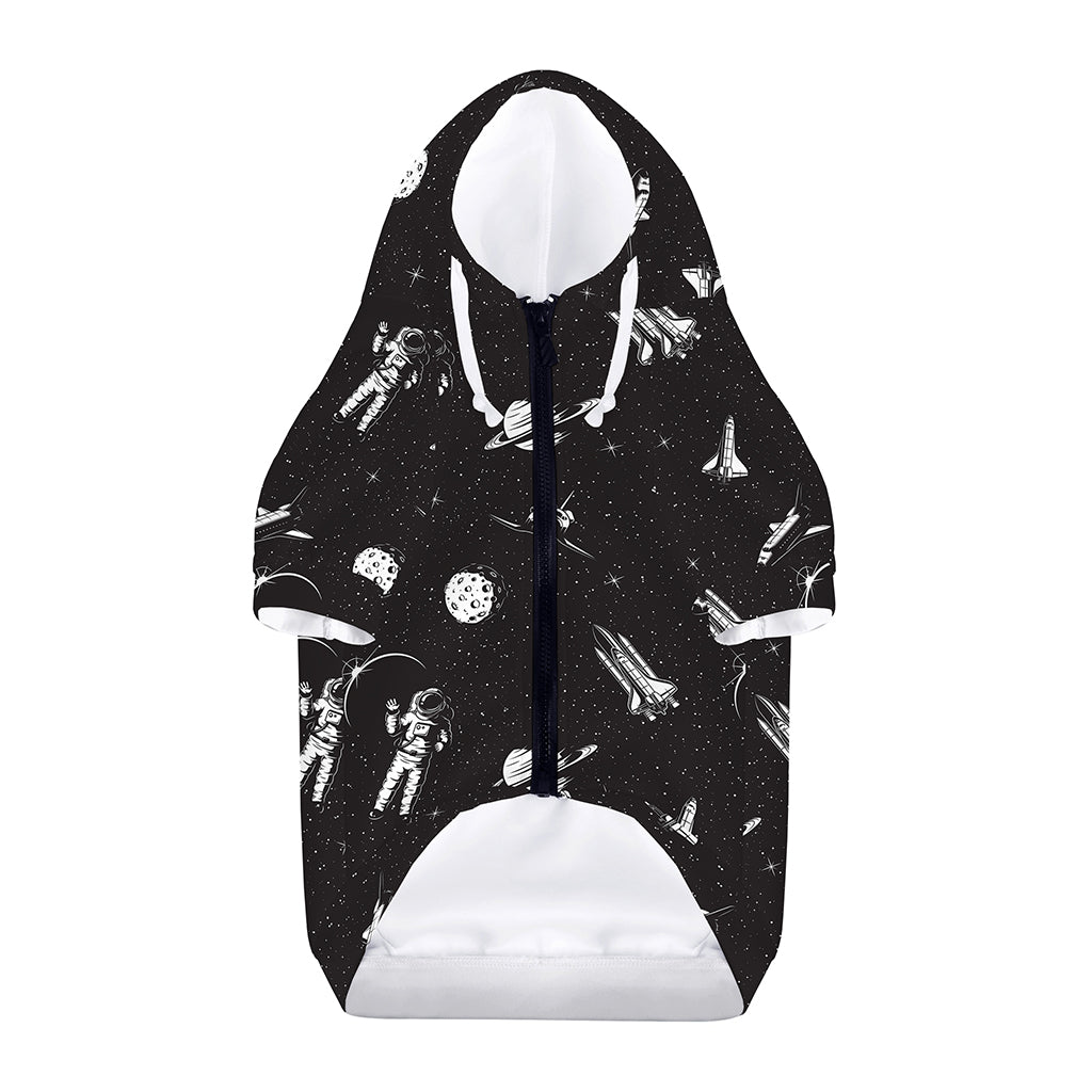 Astronaut In Space Pattern Print Dog Zip Up Hoodie