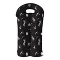 Astronaut In Space Pattern Print Double Neoprene Wine Tote