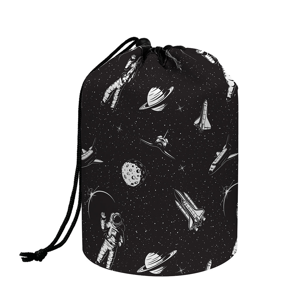 Astronaut In Space Pattern Print Drawstring Makeup Bag