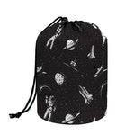 Astronaut In Space Pattern Print Drawstring Makeup Bag