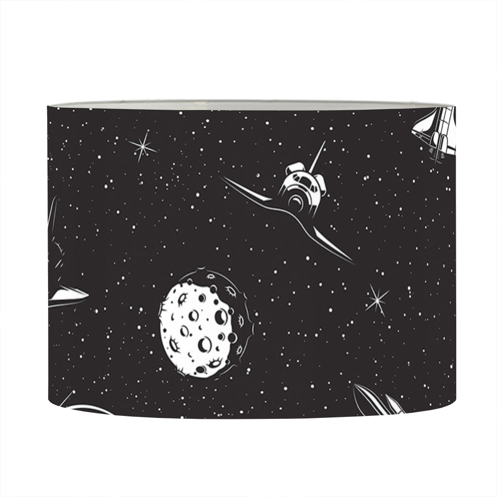 Astronaut In Space Pattern Print Drum Lamp Shade