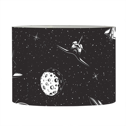 Astronaut In Space Pattern Print Drum Lamp Shade