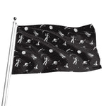 Astronaut In Space Pattern Print Flag
