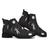 Astronaut In Space Pattern Print Flat Ankle Boots