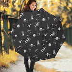 Astronaut In Space Pattern Print Foldable Umbrella