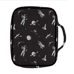 Astronaut In Space Pattern Print Front Pocket Bible Bag