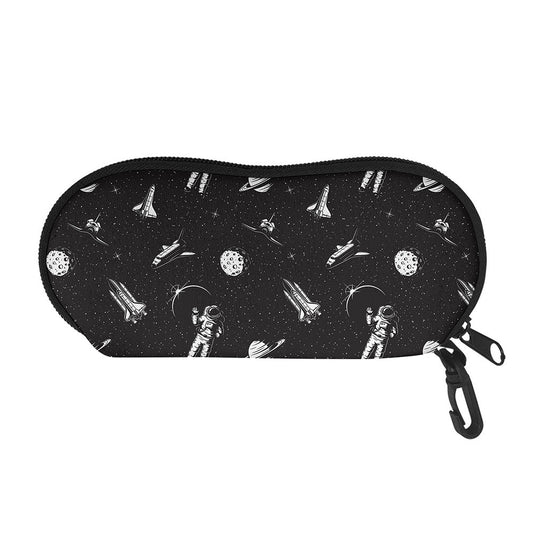 Astronaut In Space Pattern Print Glasses Case