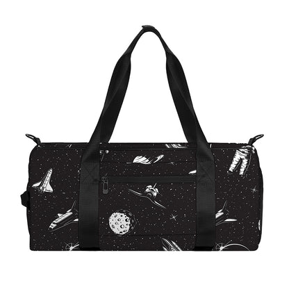 Astronaut In Space Pattern Print Gym Bag