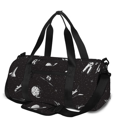 Astronaut In Space Pattern Print Gym Bag