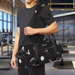 Astronaut In Space Pattern Print Gym Bag