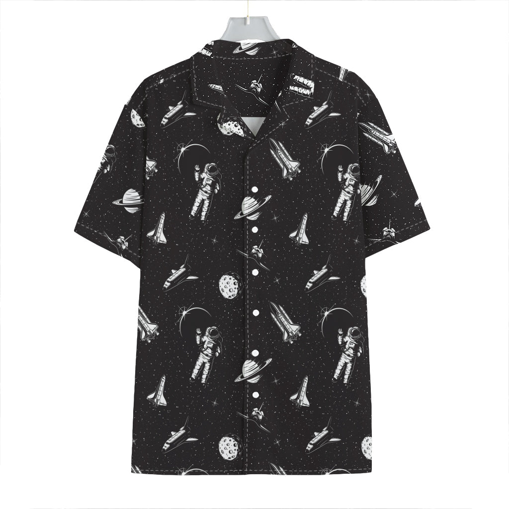 Astronaut In Space Pattern Print Hawaiian Shirt