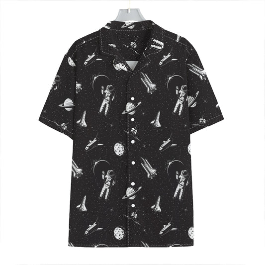 Astronaut In Space Pattern Print Hawaiian Shirt