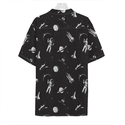 Astronaut In Space Pattern Print Hawaiian Shirt