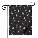Astronaut In Space Pattern Print House Flag