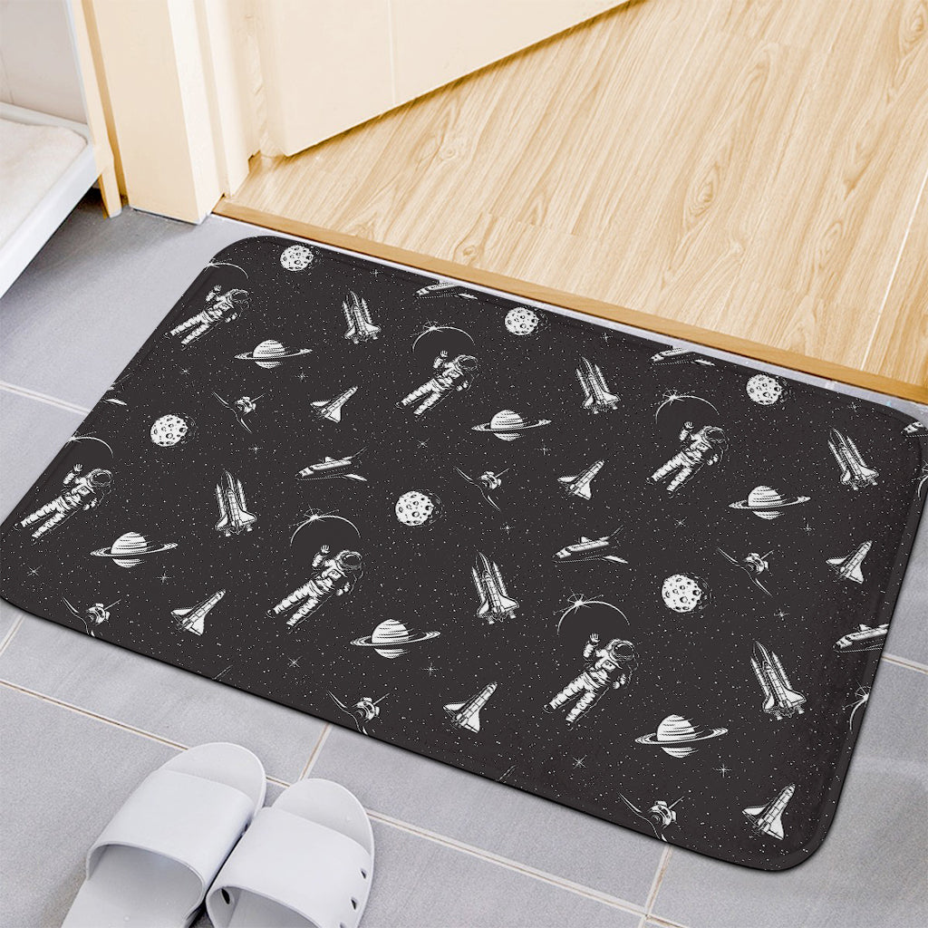 Astronaut In Space Pattern Print Indoor Door Mat