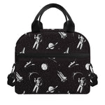 Astronaut In Space Pattern Print Insulated Lunch Bag
