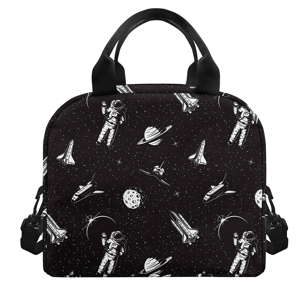 Astronaut In Space Pattern Print Insulated Lunch Bag