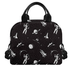 Astronaut In Space Pattern Print Insulated Lunch Bag