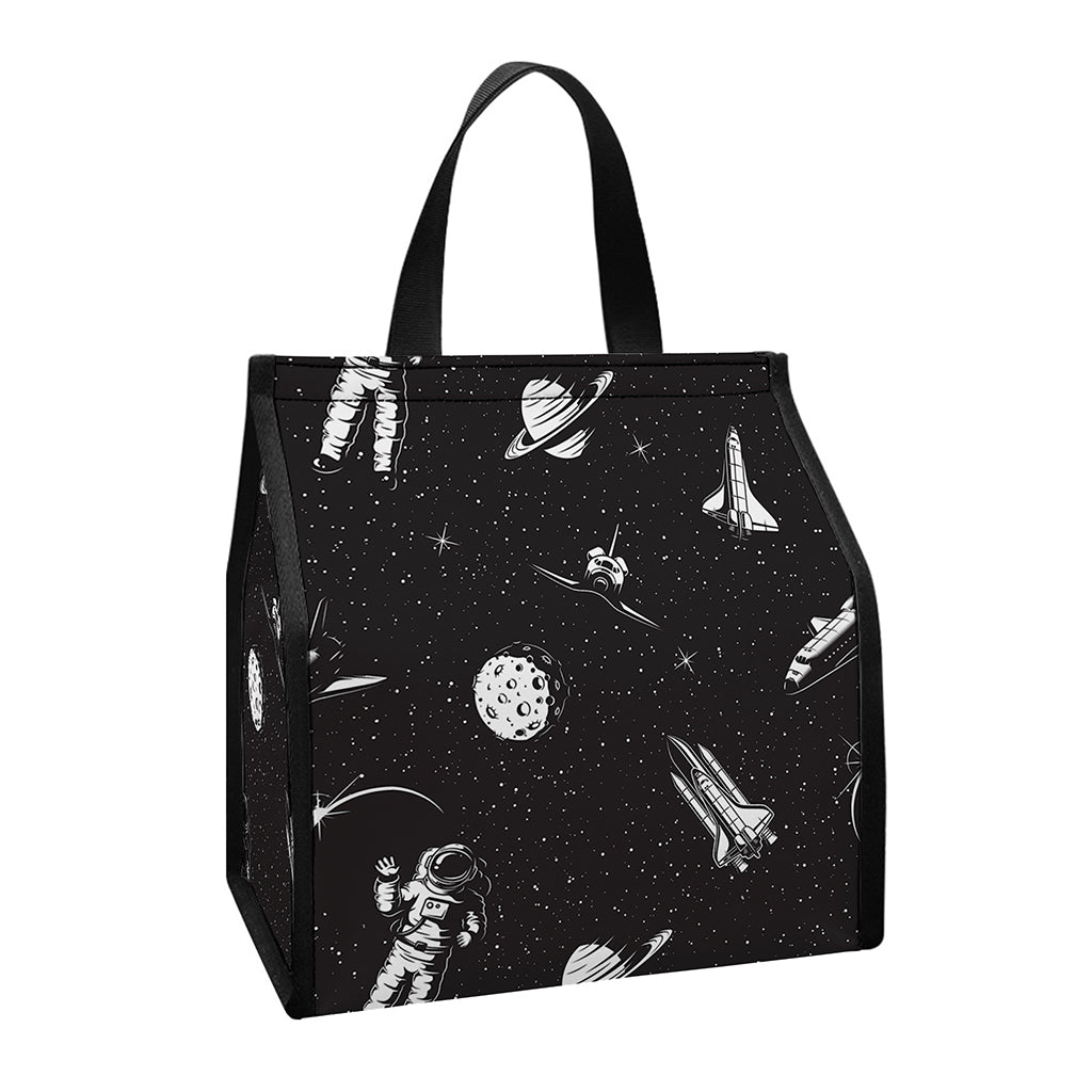 Astronaut In Space Pattern Print Insulated Lunch Tote