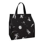 Astronaut In Space Pattern Print Insulated Lunch Tote