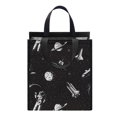 Astronaut In Space Pattern Print Insulated Lunch Tote