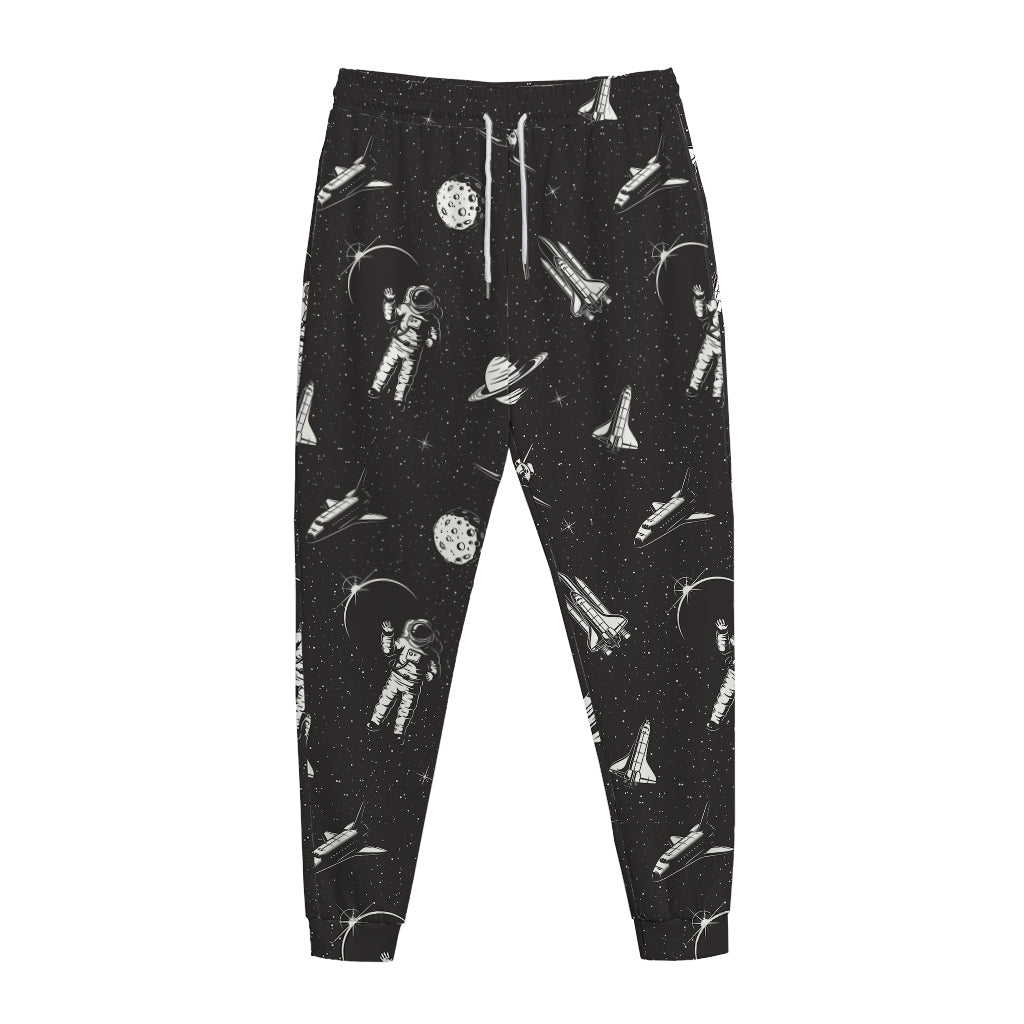 Astronaut In Space Pattern Print Jogger Pants