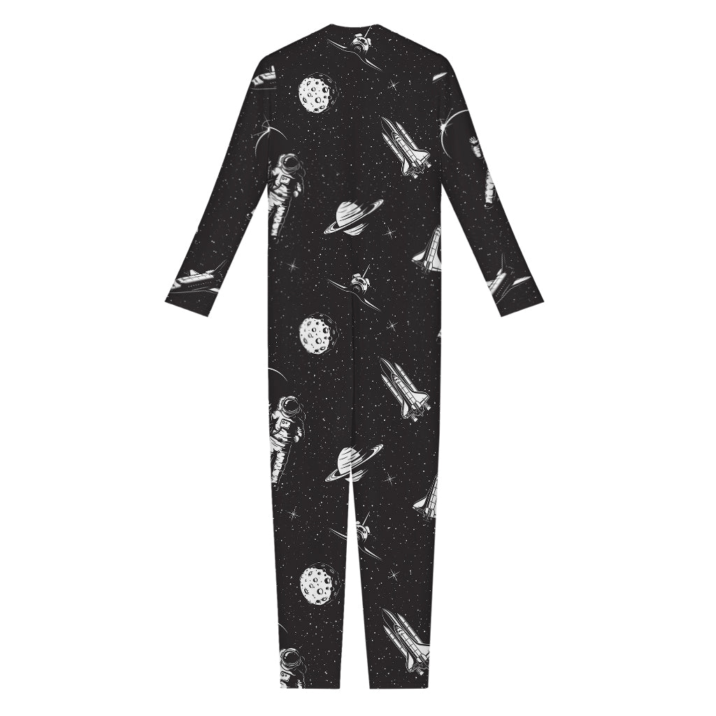 Astronaut In Space Pattern Print Jumpsuit