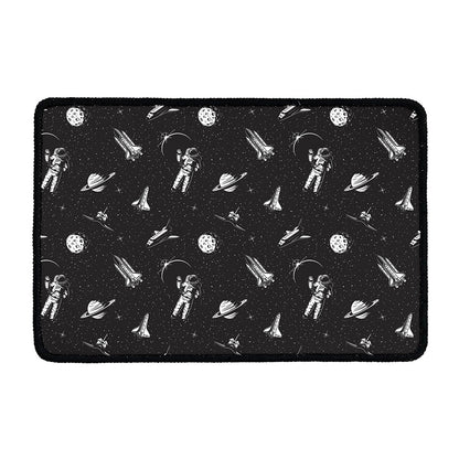 Astronaut In Space Pattern Print Kitchen Mat