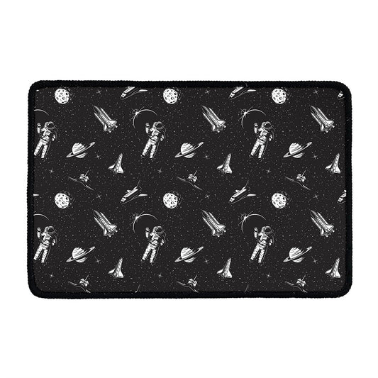Astronaut In Space Pattern Print Kitchen Mat