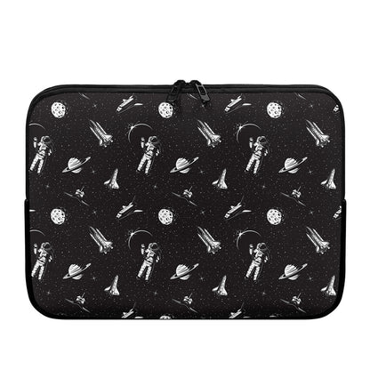 Astronaut In Space Pattern Print Laptop Sleeve