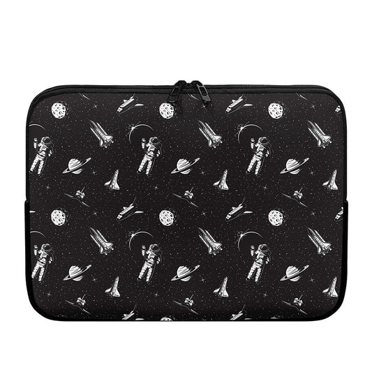 Astronaut In Space Pattern Print Laptop Sleeve