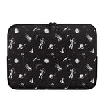 Astronaut In Space Pattern Print Laptop Sleeve