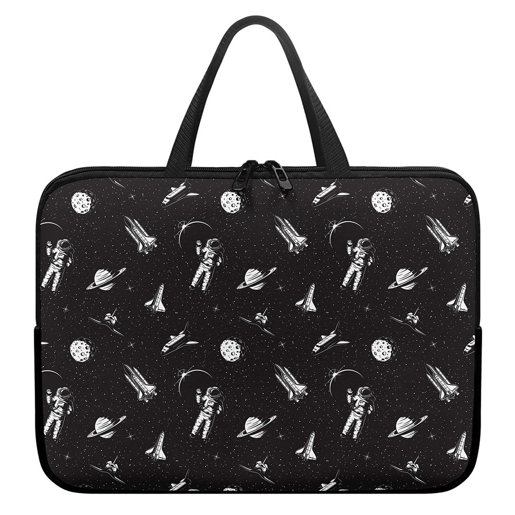 Astronaut In Space Pattern Print Laptop Sleeve With Handle