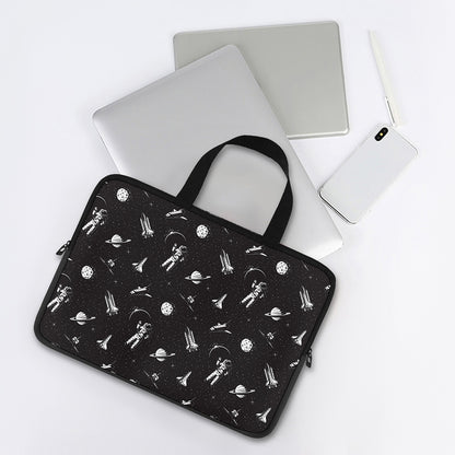 Astronaut In Space Pattern Print Laptop Sleeve With Handle