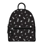 Astronaut In Space Pattern Print Leather Backpack