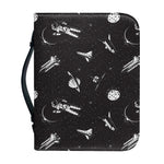 Astronaut In Space Pattern Print Leather Bible Cover